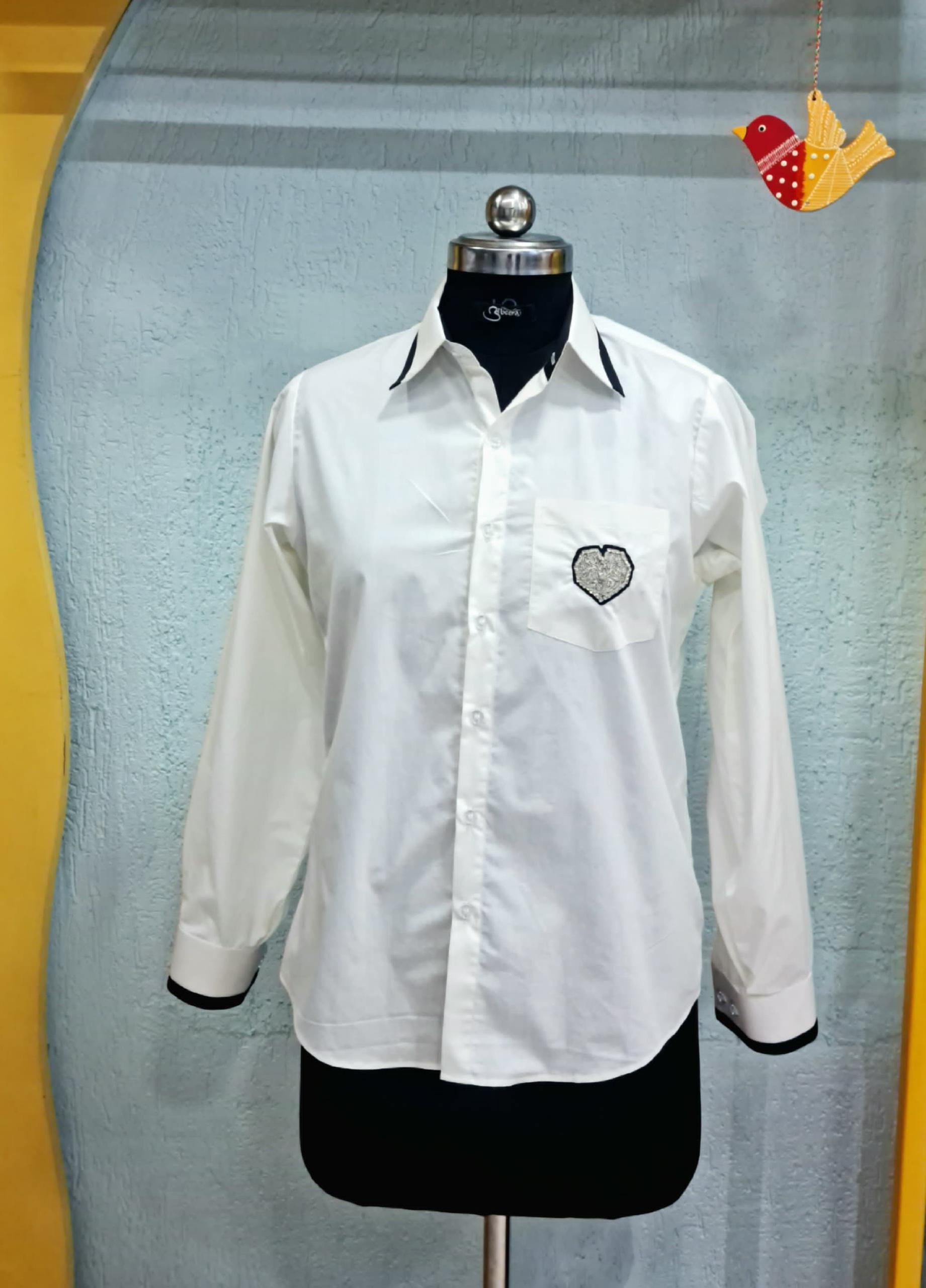 Women's Cotton Shirts with Crystal Handwork - Image 8